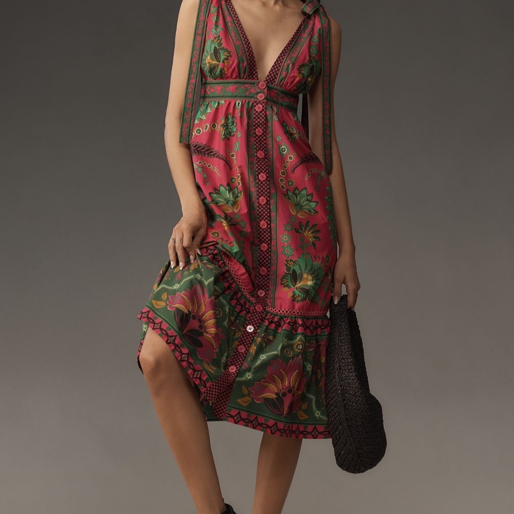 Farm Rio (Anthropologie) Ana Tapestry Midi Dress NWT size L